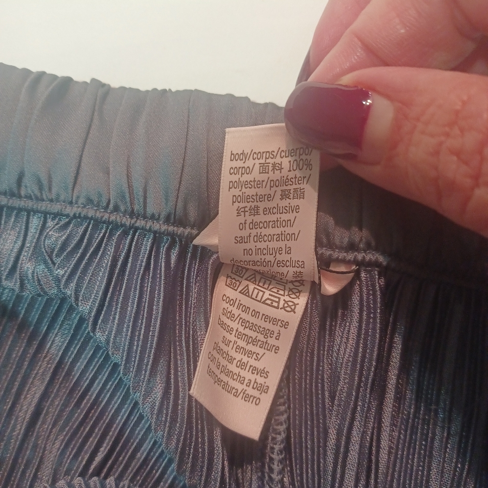 Victoria's Secret Blue Silver Pleated Trousers - Picture 6 of 7